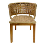 Milou chair teak wood and pe rope in natural shade 59x65x73cm - Слика 4