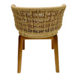 Milou chair teak wood and pe rope in natural shade 59x65x73cm - Слика 5