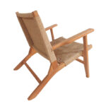 Armchair Crosy teak wood in natural shade 71x81x75cm - Image 2