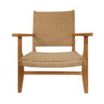 Armchair Crosy teak wood in natural shade 71x81x75cm - Image 4