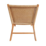 Armchair Crosy teak wood in natural shade 71x81x75cm - Image 5