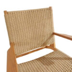Armchair Crosy teak wood in natural shade 71x81x75cm - Image 6