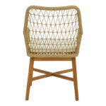 Armchair Elaiza pakoworl teak wood and pe rope in natural-beige shade with cushion 58x60x90cm - Image 5