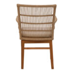 Inca armchair teak wood and pe rope in natural-beige shade with cushion 60x61x90cm - Image 5