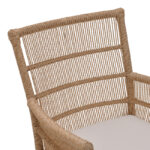 Inca armchair teak wood and pe rope in natural-beige shade with cushion 60x61x90cm - Image 6