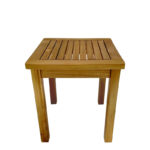 Noly teak wood beach table in natural shade 40x40x45cm - Слика 3