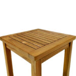 Noly teak wood beach table in natural shade 40x40x45cm - Слика 4