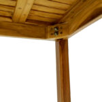 Noly teak wood beach table in natural shade 40x40x45cm - Слика 5