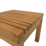 Poly teak wood beach  table in natural shade 35x35x30cm - Слика 4