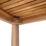 Poly teak wood beach  table in natural shade 35x35x30cm - Слика 5