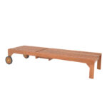 Deckchair Sunnie meranti wood in natural shade 200x65x35cm - Image 2