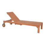 Deckchair Sunnie meranti wood in natural shade 200x65x35cm