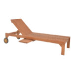 Deckchair Sunnie meranti wood in natural shade 200x65x35cm - Image 4
