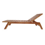 Deckchair Melop teak wood in natural shade 200x70x35cm - Слика 3