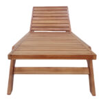 Deckchair Melop teak wood in natural shade 200x70x35cm - Слика 4