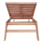 Deckchair Melop teak wood in natural shade 200x70x35cm - Слика 5