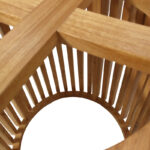 Kenda mindi wood table in natural shade D120x75cm - Слика 4