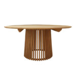 Kenda mindi wood table in natural shade D150x75cm - Image 2