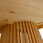 Kenda mindi wood table in natural shade D150x75cm - Image 4