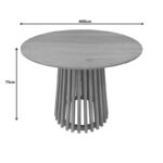 Kenda mindi wood table in natural shade D80x75cm - Image 6