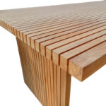 Table Zibra teak wood in natural shade 220x100x75cm - Слика 4