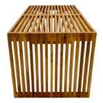 Marlin table teak wood in natural shade 100x50x45cm - Image 2