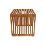 Side table Saimon teak wood in a natural shade 40x40x40cm - Слика 2