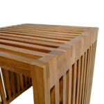 Side table Saimon teak wood in a natural shade 40x40x40cm - Слика 4