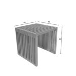 Side table Saimon teak wood in a natural shade 40x40x40cm - Слика 6