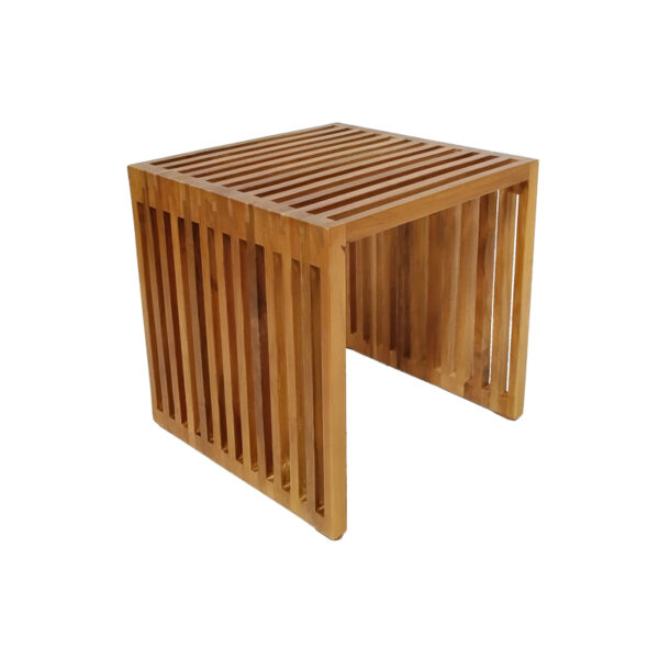 Side table Saimon teak wood in a natural shade 40x40x40cm