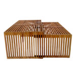 Tinnie table set of 2 teak wood in a natural shade - Image 3