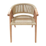 Armchair Wolly teak wood and pe rope in natural shade 60x60x76cm - Image 4