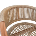 Armchair Wolly teak wood and pe rope in natural shade 60x60x76cm - Image 6