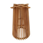 Indoor use bar table base Galy mindi wood in natural shade D60x90cm