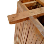 Bar table base Darius mindi wood in natural shade 60x60x90cm - Image 4