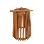 Indoor use table base Galy mindi wood in natural shade D60x75cm - Image 2