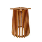 Indoor use table base Galy mindi wood in natural shade D60x75cm - Image 3