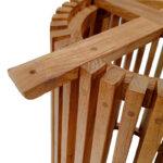 Indoor use table base Galy mindi wood in natural shade D60x75cm - Image 4