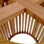 Indoor use table base Galy mindi wood in natural shade D60x75cm - Image 5