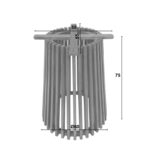 Indoor use table base Galy mindi wood in natural shade D60x75cm - Image 6