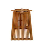Indoor table base Darius mindi wood in natural shade 60x60x75cm - Image 2