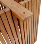 Indoor table base Darius mindi wood in natural shade 60x60x75cm - Image 3