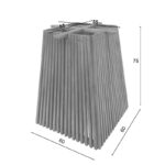 Indoor table base Darius mindi wood in natural shade 60x60x75cm - Image 5