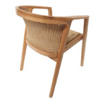 Granny armchair teak wood and synthetic rope in natural color 60x60x82cm - Image 2