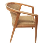 Granny armchair teak wood and synthetic rope in natural color 60x60x82cm - Image 3