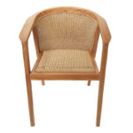 Granny armchair teak wood and synthetic rope in natural color 60x60x82cm - Image 4