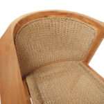 Granny armchair teak wood and synthetic rope in natural color 60x60x82cm - Image 6