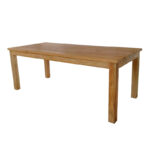 Dining set 7pcs Elaiza-Wooly teak wood in natural-beige shade 220x90x75cm - Слика 5