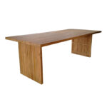 Dining table Elaiza-Zibra set of 7 pieces in natural-beige shade 220x100x75cm - Слика 5