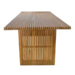 Dining table Elaiza-Zibra set of 7 pieces in natural-beige shade 220x100x75cm - Слика 6